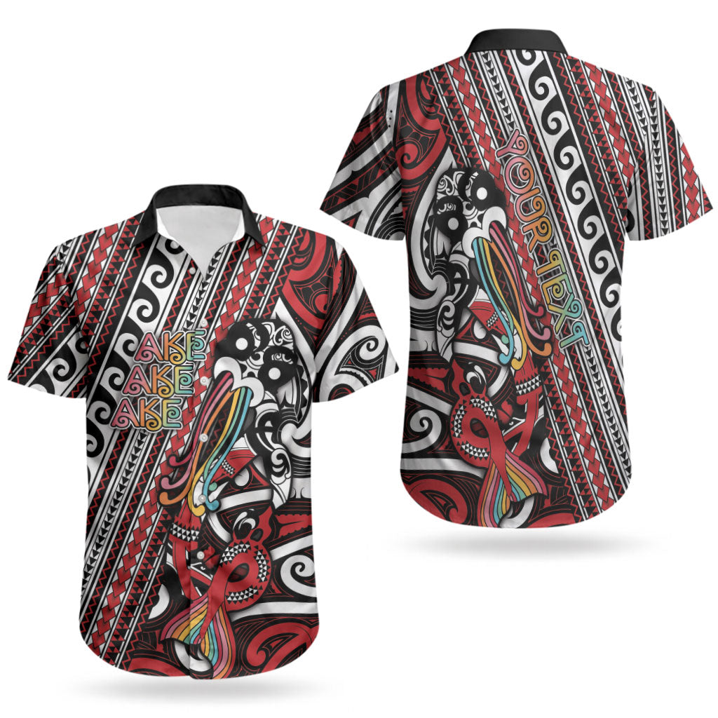 Personalised Maori Language Week Couples Matching Off The Shoulder Long Sleeve Dress and Hawaiian Shirt Ake Ake Ake Tribal Patterns