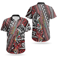 Personalised Maori Language Week Couples Matching Short Sleeve Bodycon Dress and Hawaiian Shirt Ake Ake Ake Tribal Patterns