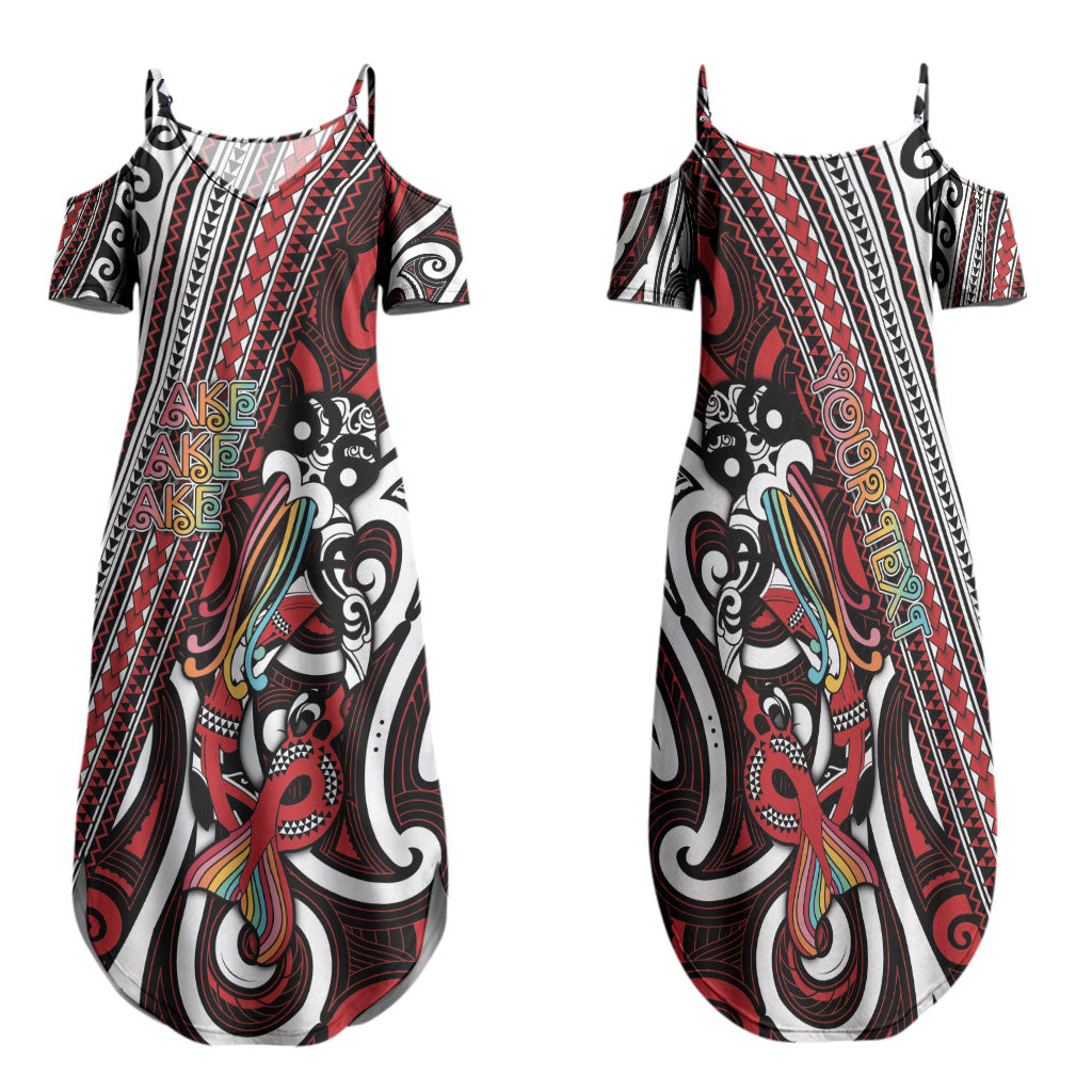 Personalised Maori Language Week Family Matching Summer Maxi Dress and Hawaiian Shirt Ake Ake Ake Tribal Patterns