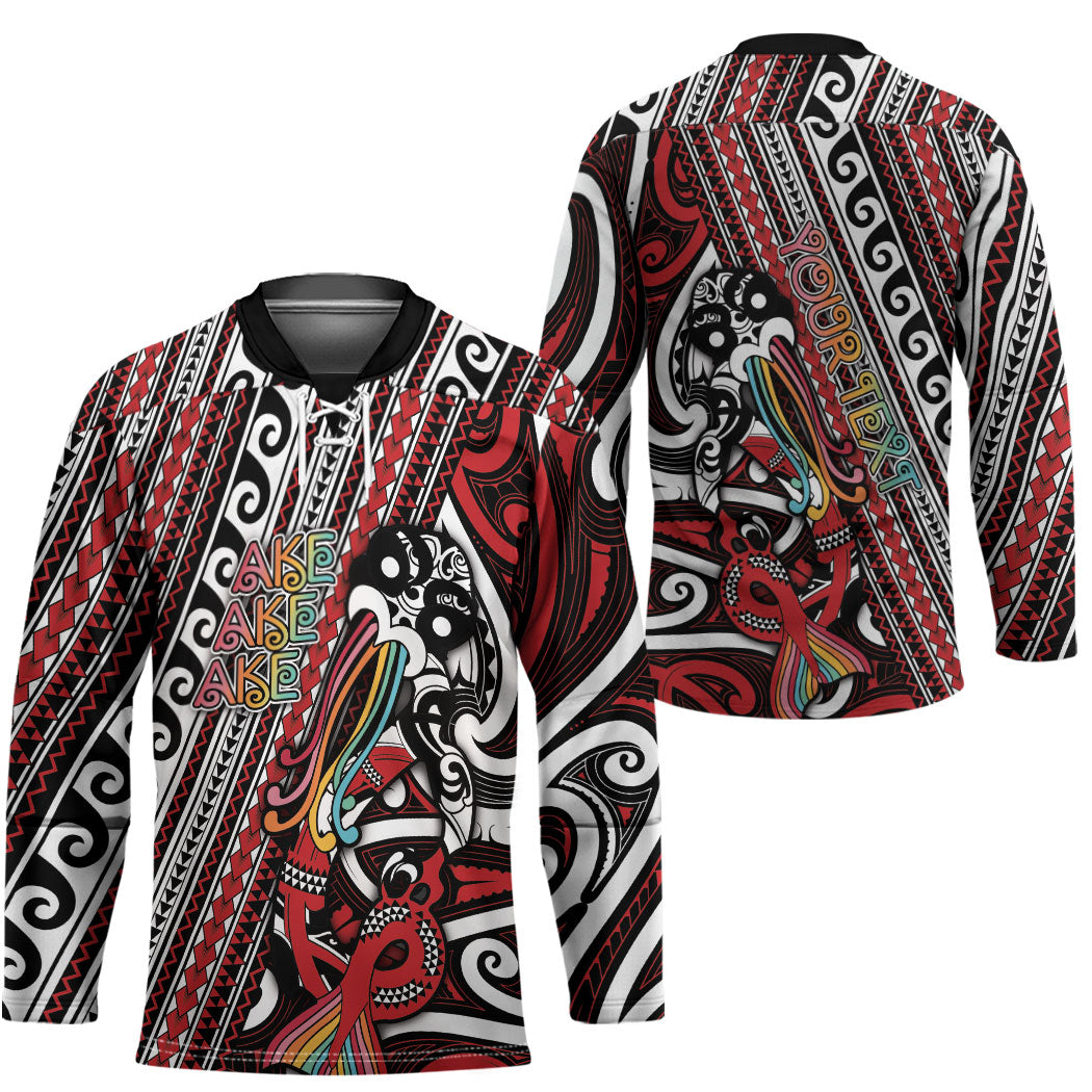Personalised Maori Language Week Hockey Jersey Ake Ake Ake Tribal Patterns