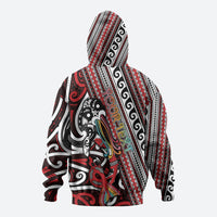 Personalised Maori Language Week Hoodie Ake Ake Ake Tribal Patterns
