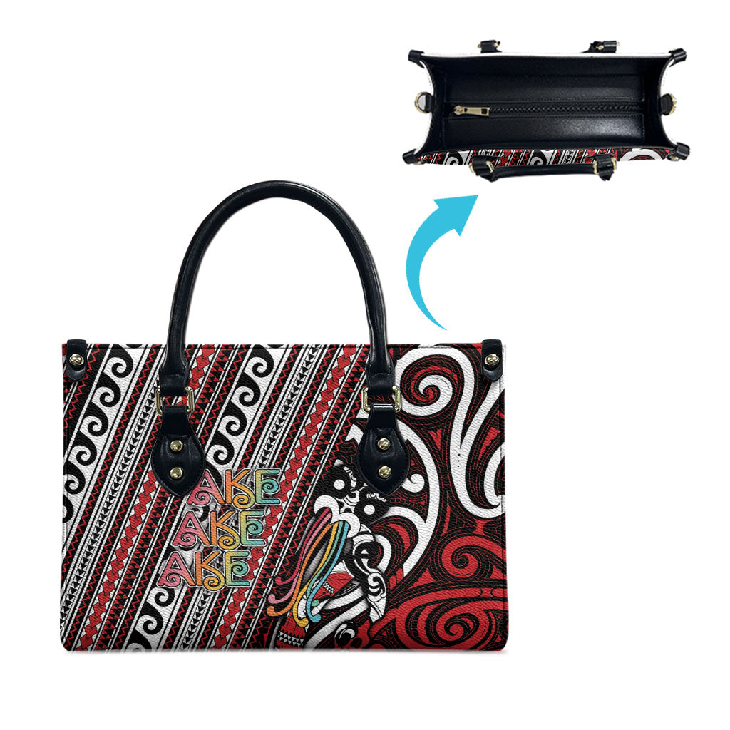 Maori Language Week Leather Bag Ake Ake Ake Tribal Patterns