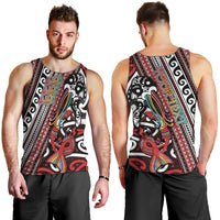 Personalised Maori Language Week Men Tank Top Ake Ake Ake Tribal Patterns
