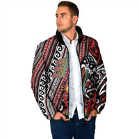 Personalised Maori Language Week Padded Jacket Ake Ake Ake Tribal Patterns