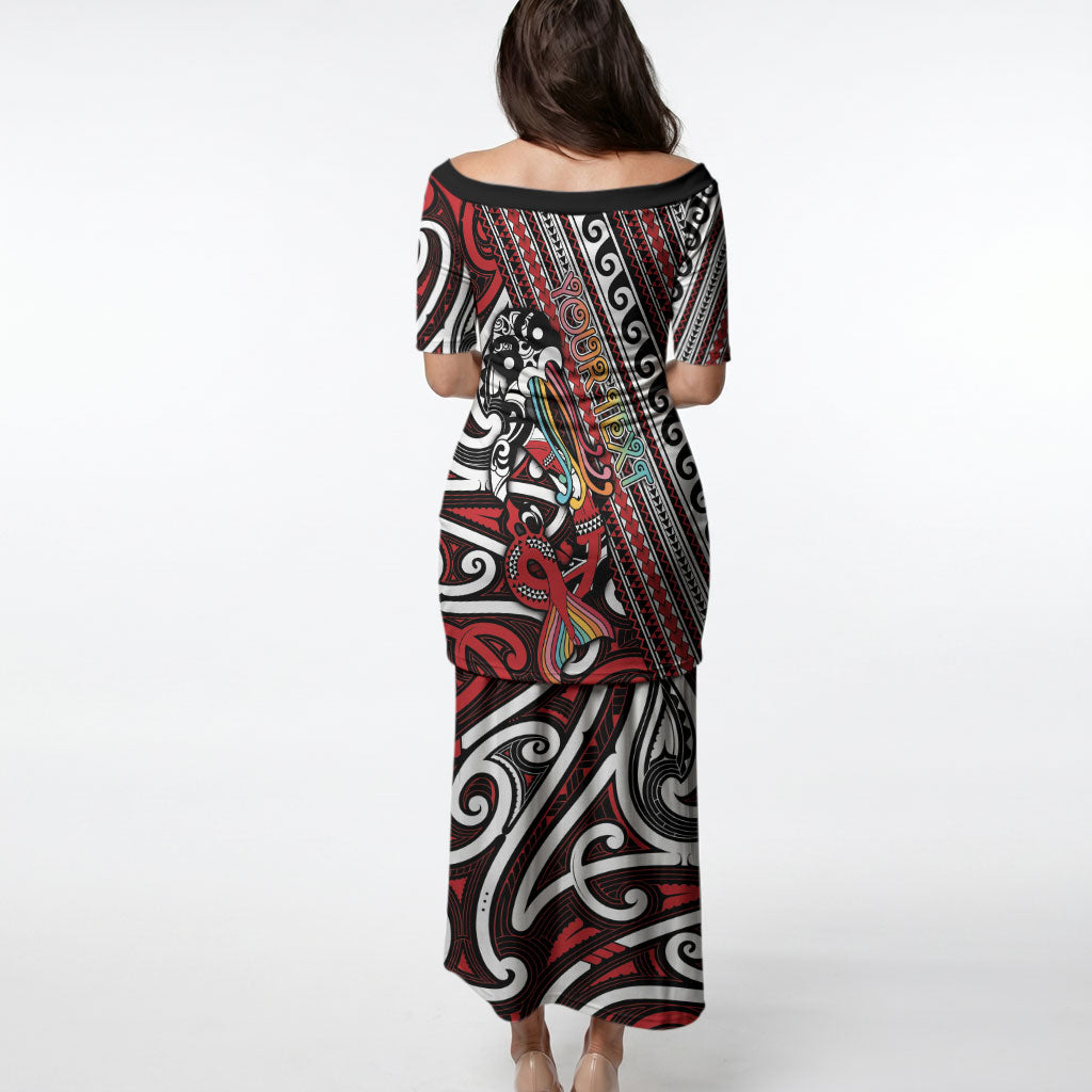 Personalised Maori Language Week Puletasi Ake Ake Ake Tribal Patterns