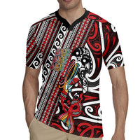Personalised Maori Language Week Rugby Jersey Ake Ake Ake Tribal Patterns