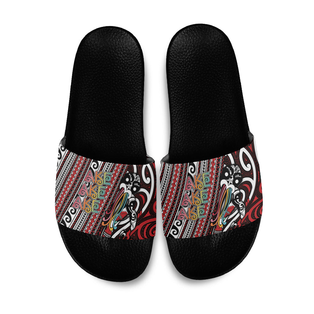 Maori Language Week Slide Sandals Ake Ake Ake Tribal Patterns
