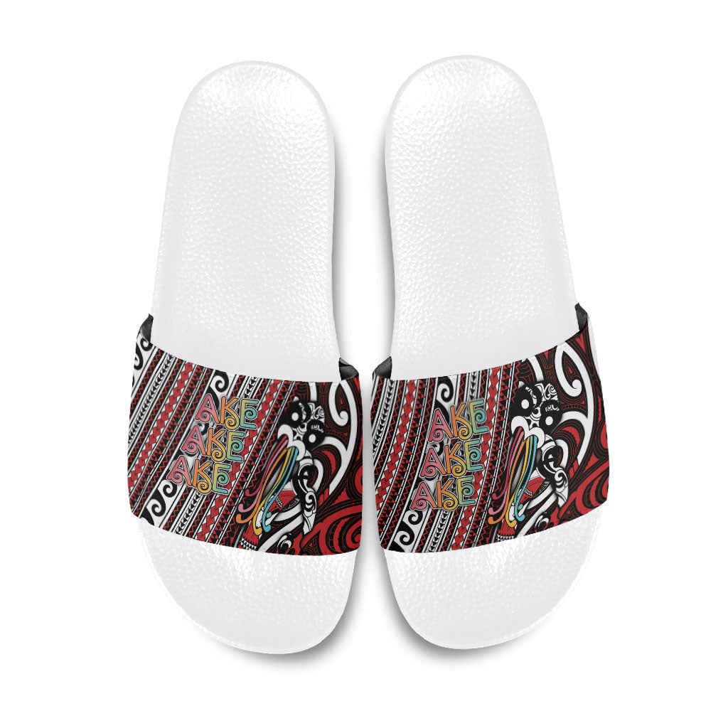 Maori Language Week Slide Sandals Ake Ake Ake Tribal Patterns