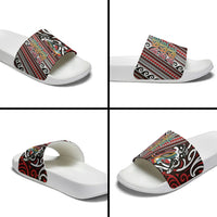 Maori Language Week Slide Sandals Ake Ake Ake Tribal Patterns