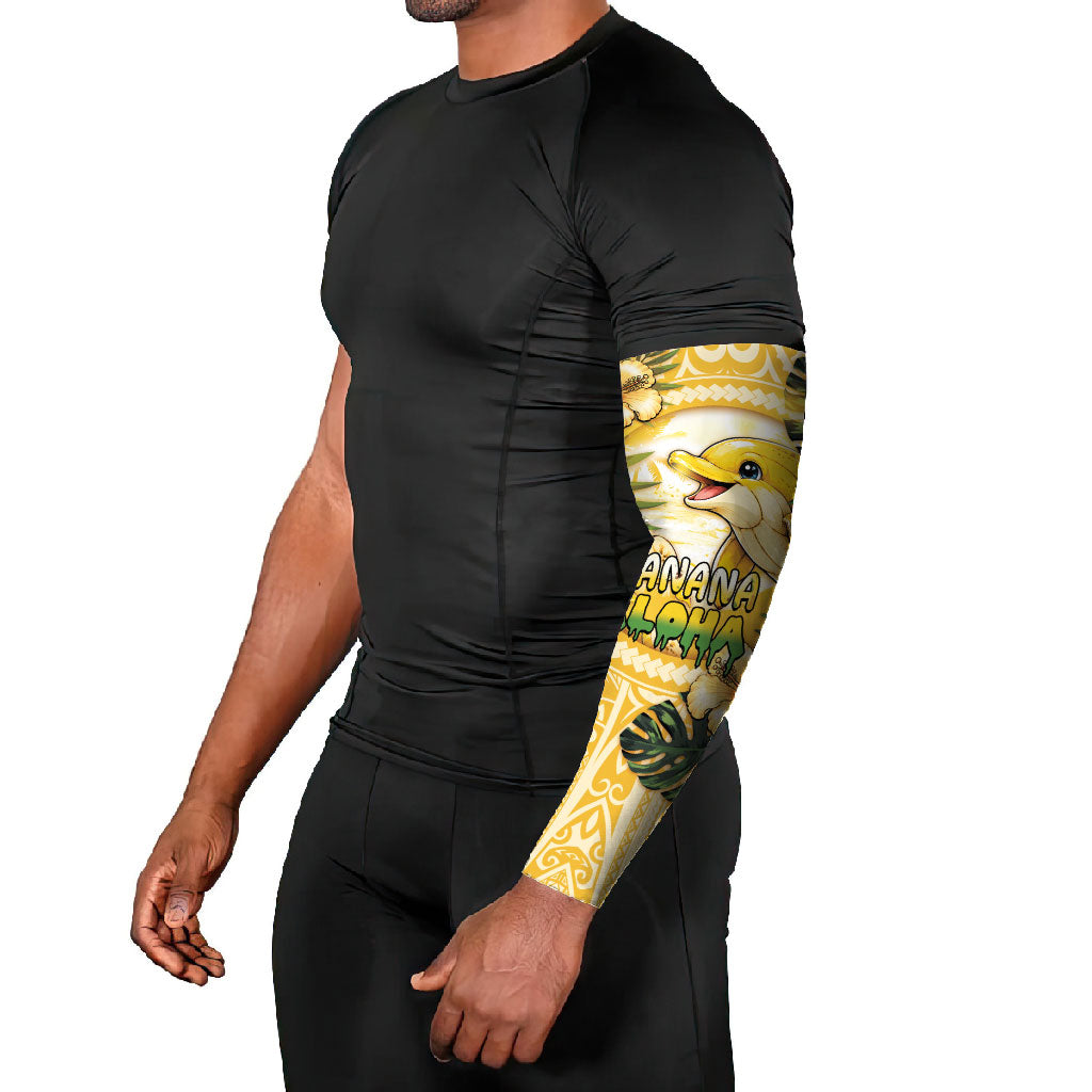 Hawaii Banana Dolphin Arm Sleeves Cute Cosplay Naiʻa Fish Tribal Patterns DT05 - Polynesian Pride