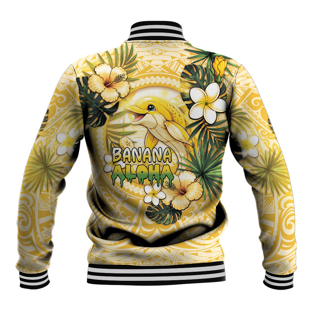 Hawaii Banana Dolphin Baseball Jacket Cute Cosplay Naiʻa Fish Tribal Patterns DT05 - Polynesian Pride