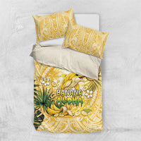 Hawaii Banana Dolphin Bedding Set Cute Cosplay Naiʻa Fish Tribal Patterns DT05 US Twin 172cm x 218cm Yellow - Polynesian Pride