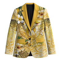 Hawaii Banana Dolphin Blazer Cute Cosplay Naiʻa Fish Tribal Patterns DT05 Unisex Yellow - Polynesian Pride