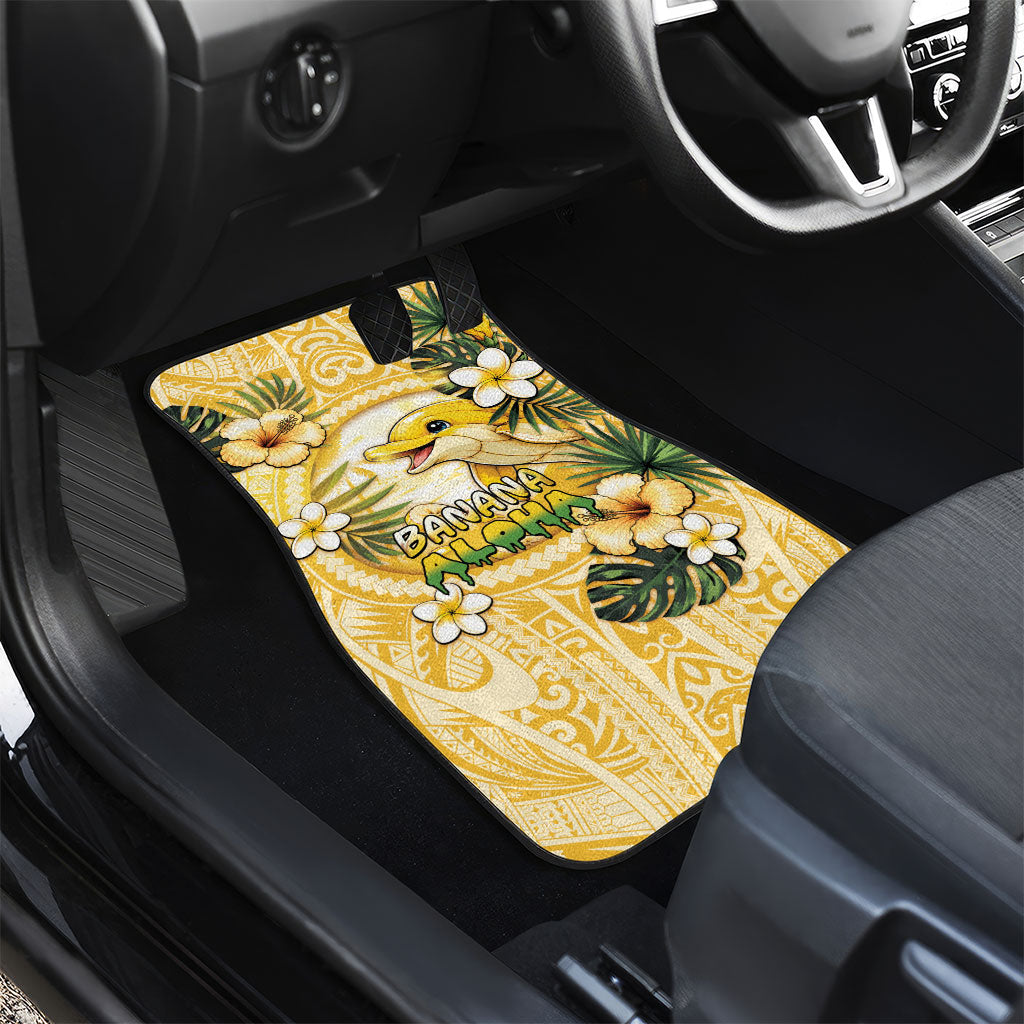 Hawaii Banana Dolphin Car Mats Cute Cosplay Naiʻa Fish Tribal Patterns DT05 - Polynesian Pride
