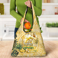 Hawaii Banana Dolphin Grocery Bag Cute Cosplay Naiʻa Fish Tribal Patterns DT05 - Polynesian Pride