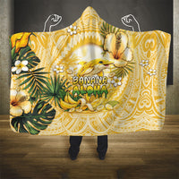 Hawaii Banana Dolphin Hooded Blanket Cute Cosplay Naiʻa Fish Tribal Patterns DT05 - Polynesian Pride