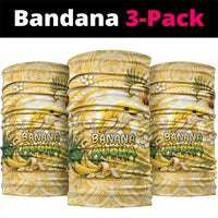 Hawaii Banana Dolphin Neck Gaiter Cute Cosplay Naiʻa Fish Tribal Patterns DT05 package One Size: 25*50cm Yellow - Polynesian Pride