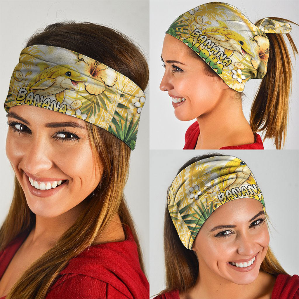Hawaii Banana Dolphin Neck Gaiter Cute Cosplay Naiʻa Fish Tribal Patterns DT05 - Polynesian Pride