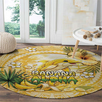 Hawaii Banana Dolphin Round Carpet Cute Cosplay Naiʻa Fish Tribal Patterns DT05 - Polynesian Pride