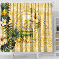Hawaii Banana Dolphin Shower Curtain Cute Cosplay Naiʻa Fish Tribal Patterns DT05 - Polynesian Pride