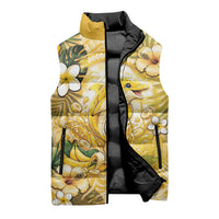 Hawaii Banana Dolphin Sleeveless Puffer Jacket Cute Cosplay Naiʻa Fish Tribal Patterns DT05 - Polynesian Pride