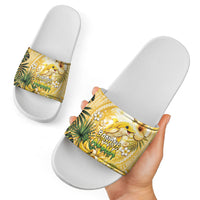 Hawaii Banana Dolphin Slide Sandals Cute Cosplay Naiʻa Fish Tribal Patterns DT05 - Polynesian Pride
