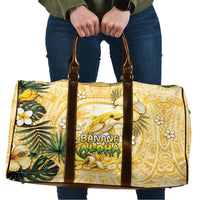 Hawaii Banana Dolphin Travel Bag Cute Cosplay Naiʻa Fish Tribal Patterns DT05 Yellow - Polynesian Pride