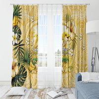 Hawaii Banana Dolphin Window Curtain Cute Cosplay Naiʻa Fish Tribal Patterns DT05 - Polynesian Pride