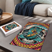 3D Illusion Surfing Skull Aloha Halloween Puzzle Tropical Guitarist Bones Wave
