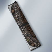 3D Illusion Haunted Tiki Totem Halloween Auto Sun Shade Polynesian Wood Spirit Fiery DT05 - Polynesian Pride