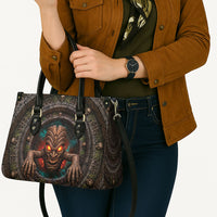 3D Illusion Haunted Tiki Totem Halloween Leather Bag Polynesian Wood Spirit Fiery DT05 - Polynesian Pride