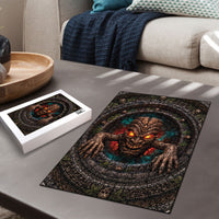 3D Illusion Haunted Tiki Totem Halloween Puzzle Polynesian Wood Spirit Fiery DT05 - Polynesian Pride