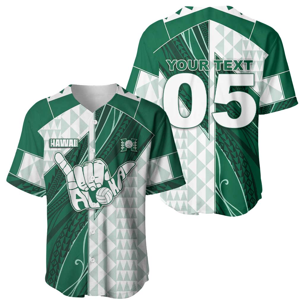 Custom Hawaii Volleyball Baseball Jersey Shaka Aloha Hand