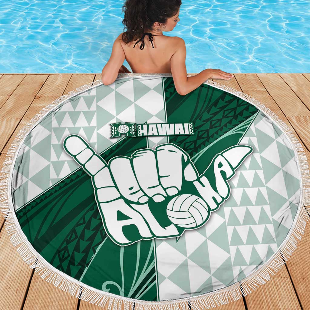 Hawaii Volleyball Beach Blanket Shaka Aloha Hand