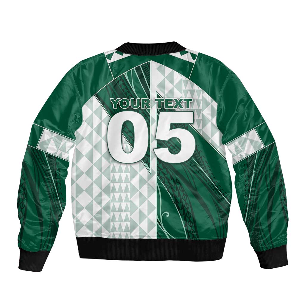 Custom Hawaii Volleyball Bomber Jacket Shaka Aloha Hand
