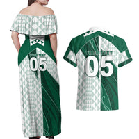 Custom Hawaii Volleyball Couples Matching Off Shoulder Maxi Dress and Hawaiian Shirt Shaka Aloha Hand DT05 - Polynesian Pride