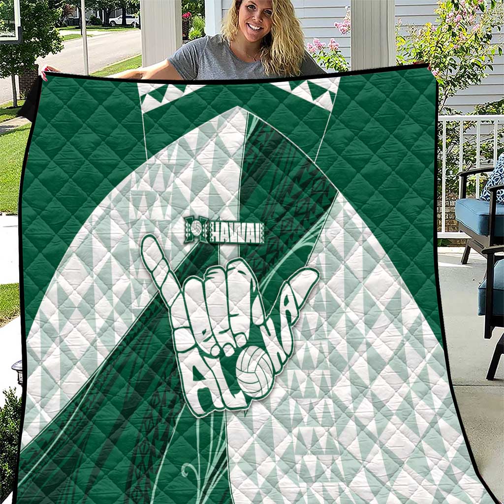 Hawaii Volleyball Quilt Shaka Aloha Hand