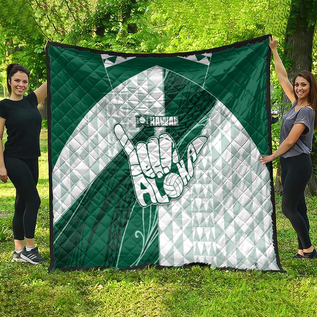Hawaii Volleyball Quilt Shaka Aloha Hand