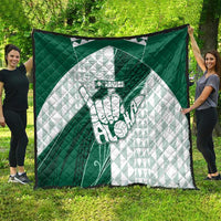 Hawaii Volleyball Quilt Shaka Aloha Hand
