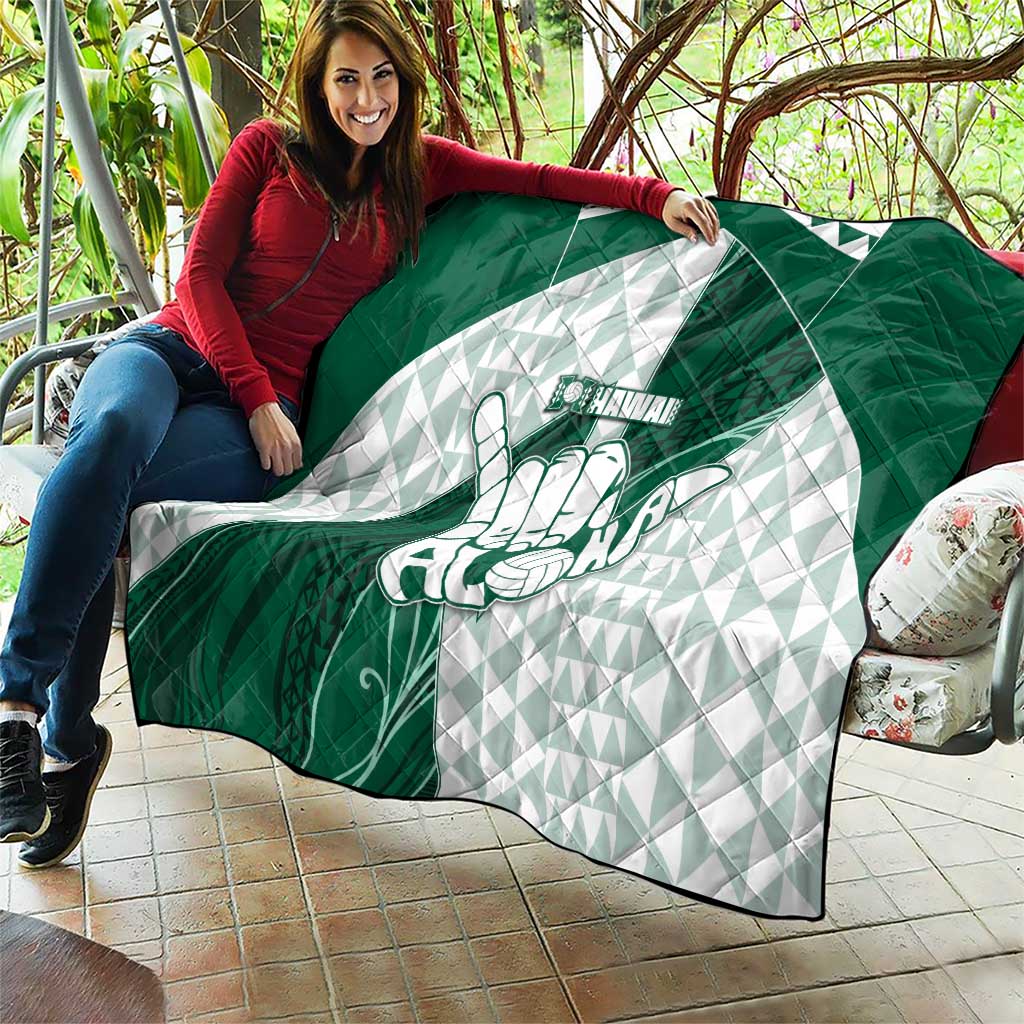 Hawaii Volleyball Quilt Shaka Aloha Hand