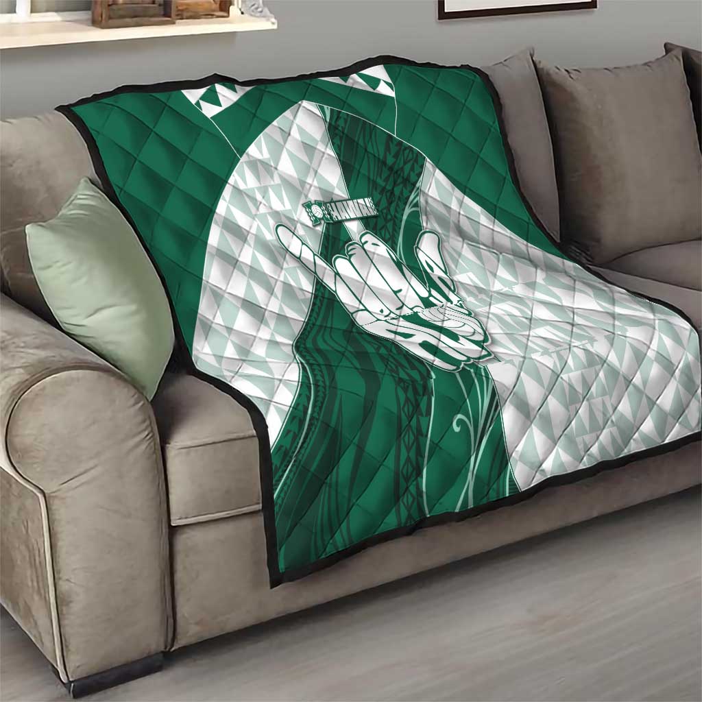 Hawaii Volleyball Quilt Shaka Aloha Hand