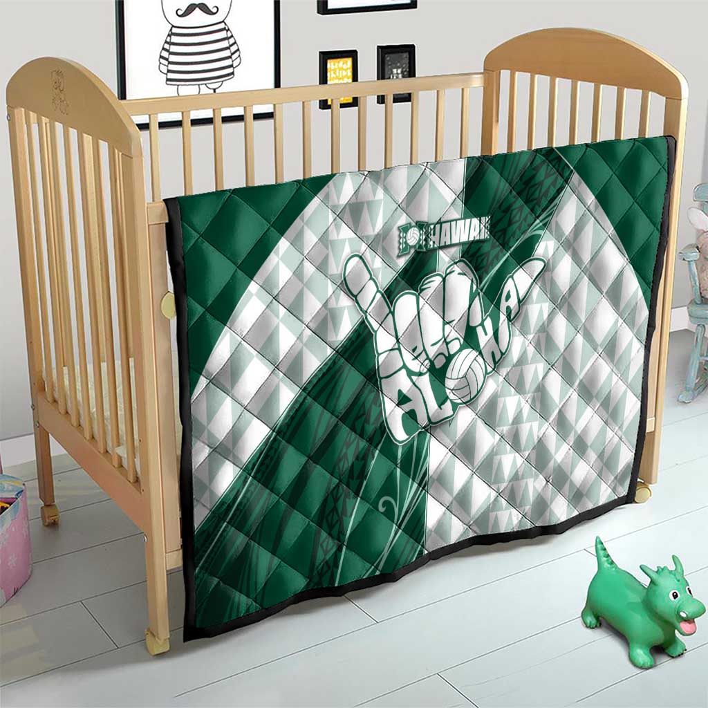 Hawaii Volleyball Quilt Shaka Aloha Hand