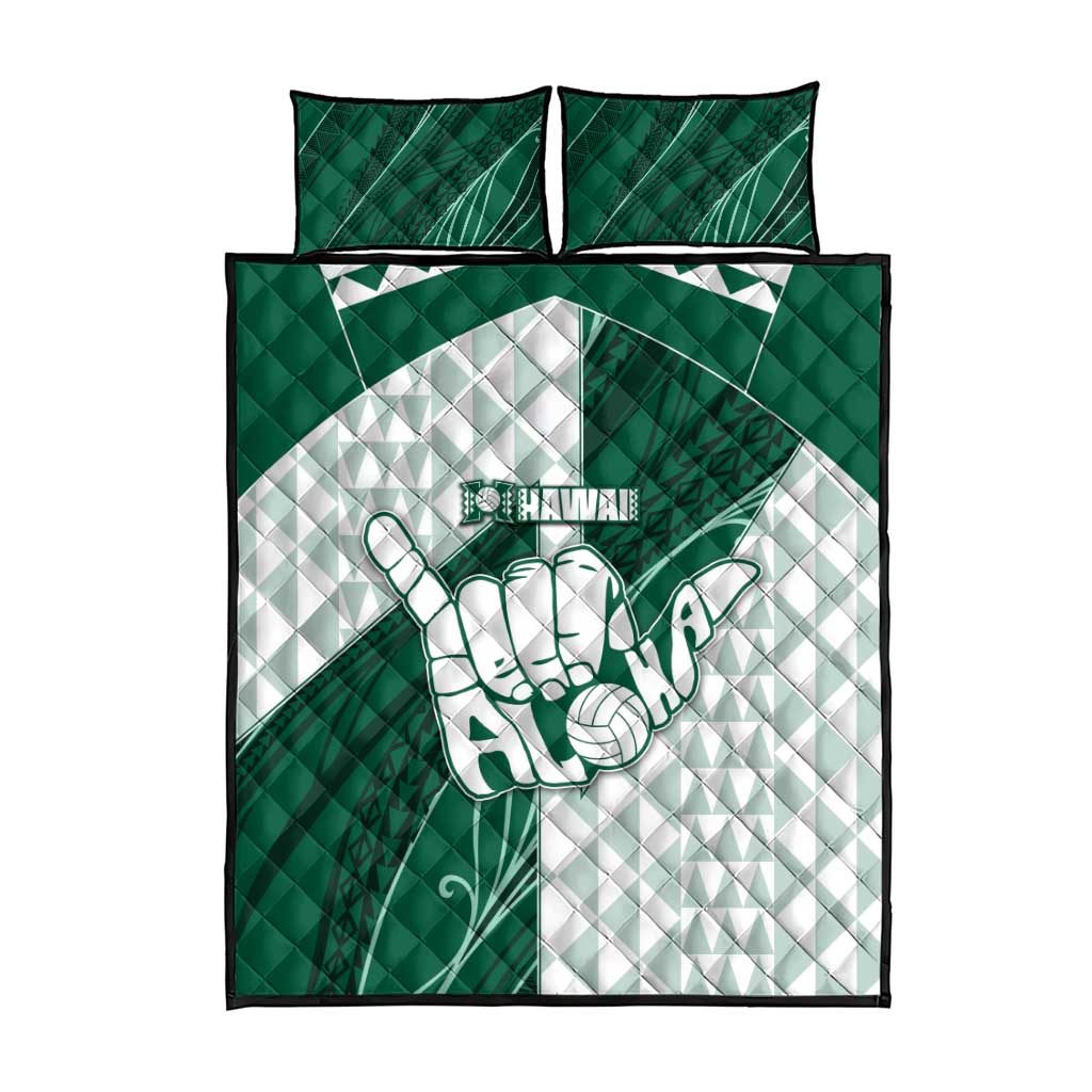 Hawaii Volleyball Quilt Bed Set Shaka Aloha Hand DT05 - Polynesian Pride