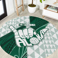 Hawaii Volleyball Round Carpet Shaka Aloha Hand