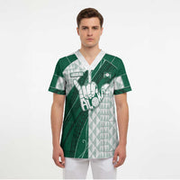 Custom Hawaii Volleyball Scrub Top Shaka Aloha Hand