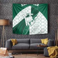 Hawaii Volleyball Tapestry Shaka Aloha Hand DT05 Green - Polynesian Pride