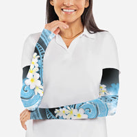 Piko Hawaiian Arm Sleeves Blue Galaxy Spiral Plumeria Tribal Patterns