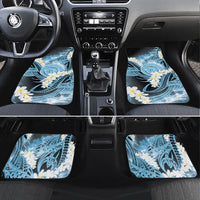 Piko Hawaiian Car Mats Blue Galaxy Spiral Plumeria Tribal Patterns