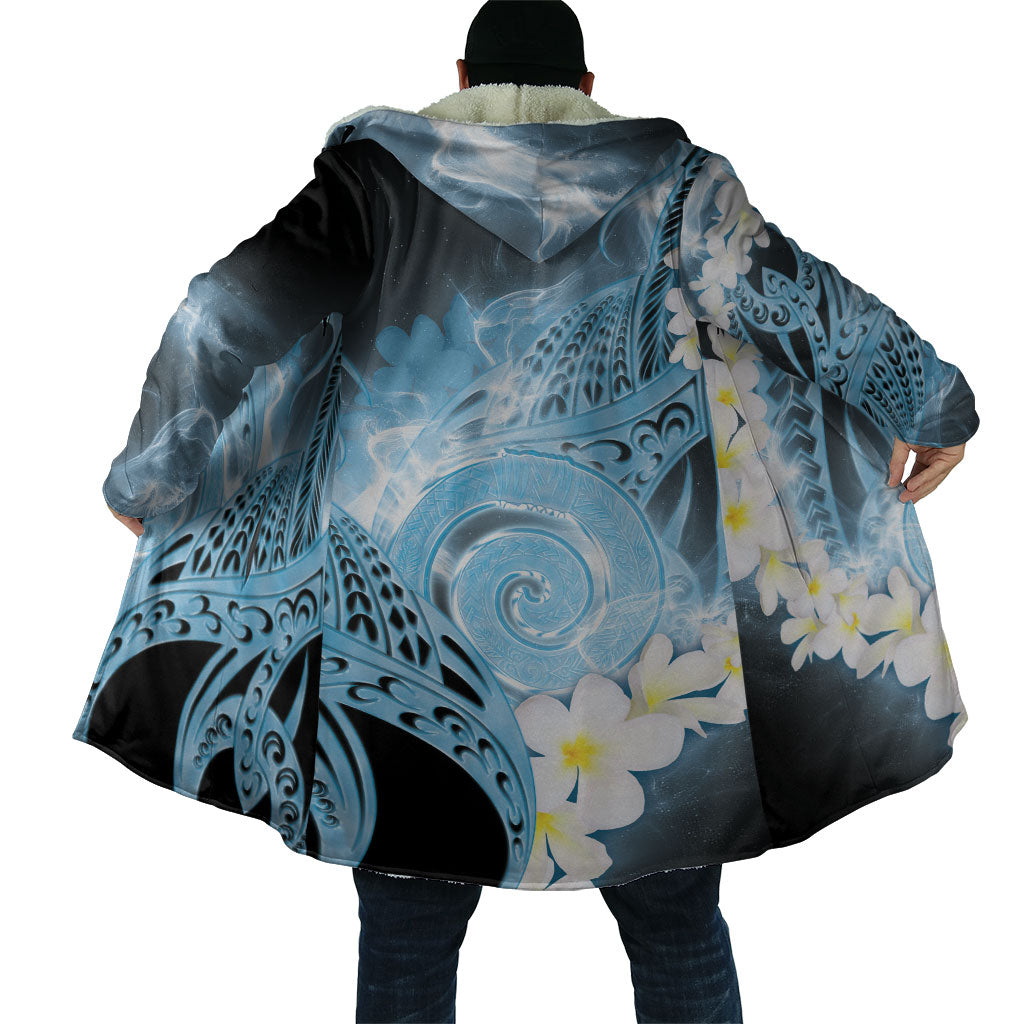 Piko Hawaiian Cloak Blue Galaxy Spiral Plumeria Tribal Patterns