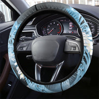 Piko Hawaiian Steering Wheel Cover Blue Galaxy Spiral Plumeria Tribal Patterns